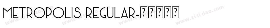 metropolis Regular字体转换